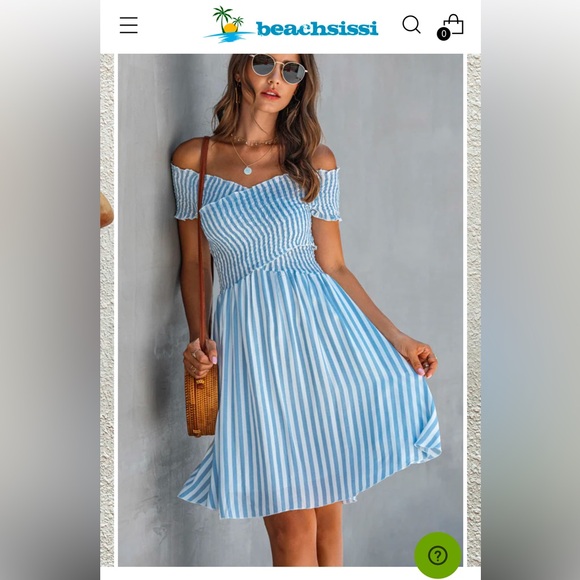 Beachsissi Stripped Blue And White Dress - Picture 5 of 5